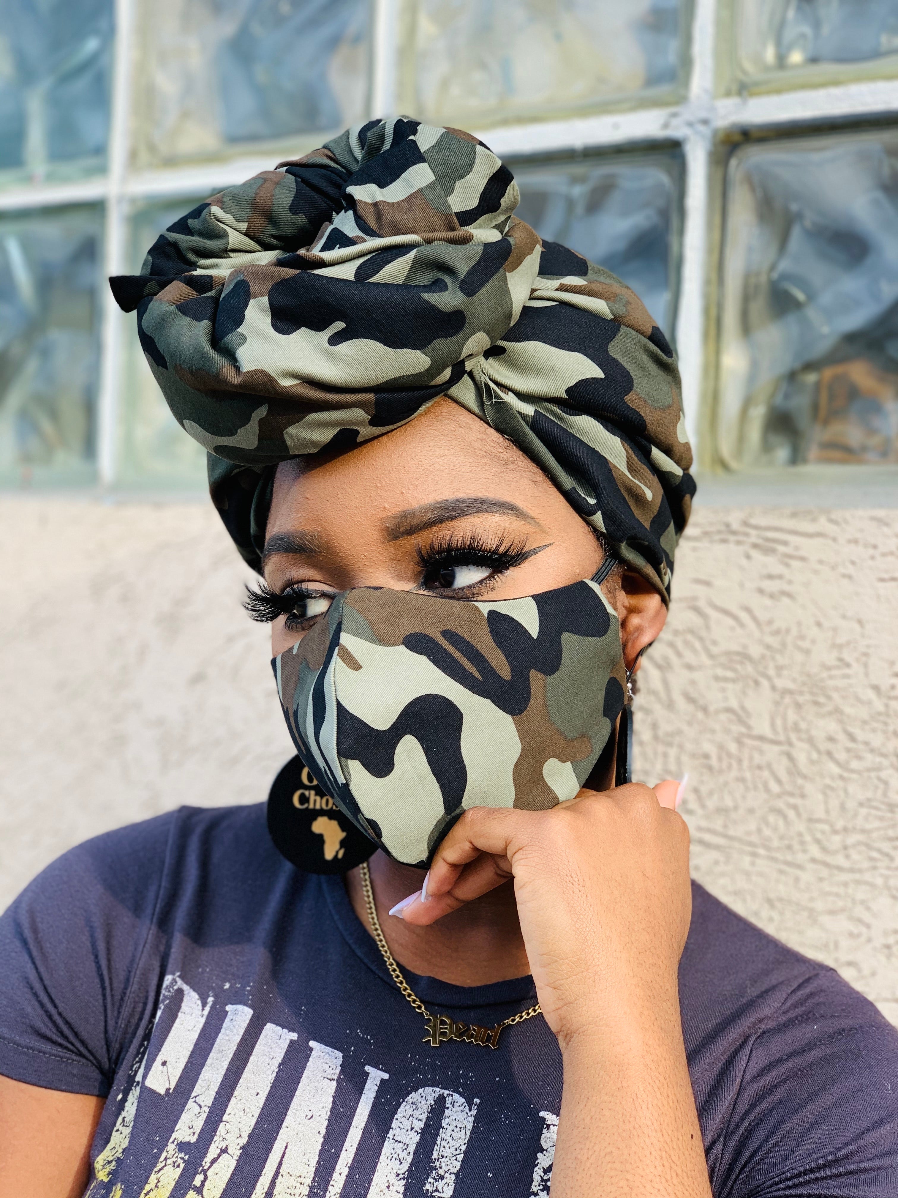 Head wrap offers and face mask