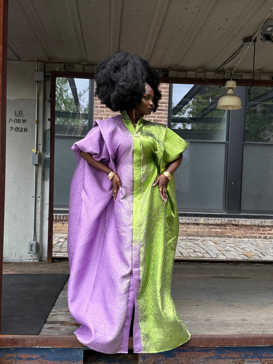 Luxe rice auntie bubu/kaftan gown