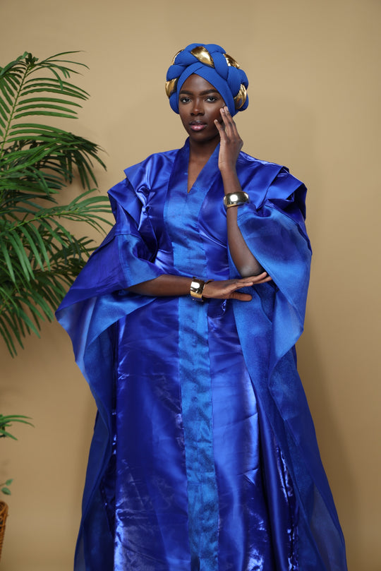 Liquid satin rich auntie Bubu/kaftan gowns.