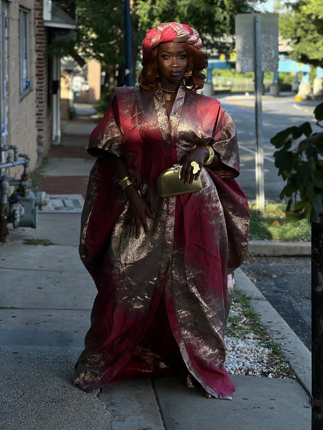 Luxury rich aunty bubu/kaftan gown.