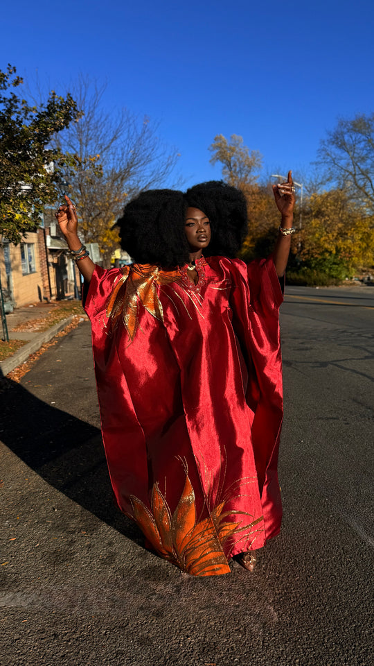 Luxe Premium Brocade Rich Auntie Bubu Gown.