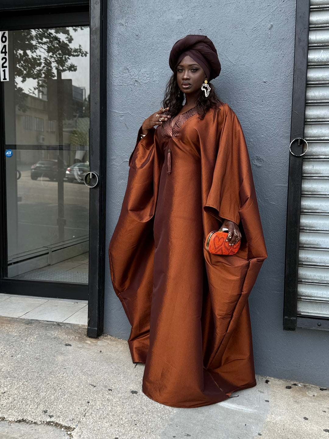 Luxe rich auntie bubu/kaftan gown