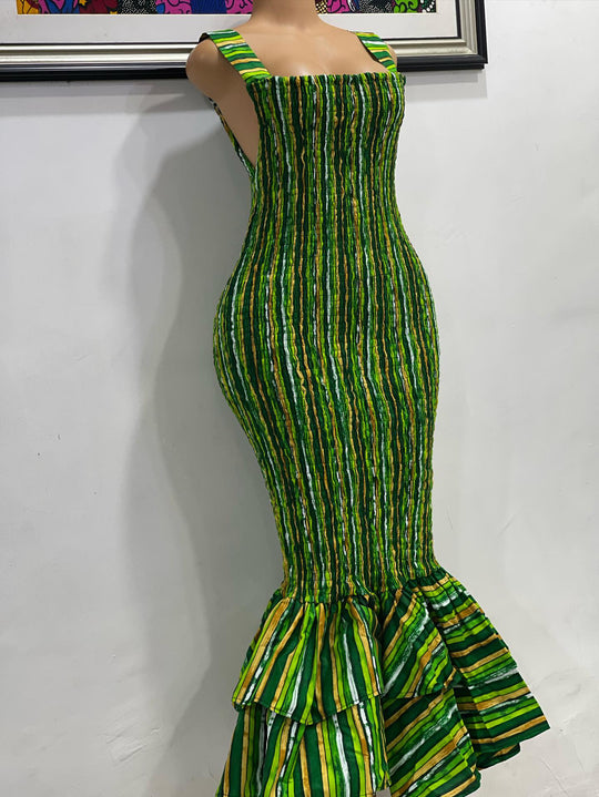 African smoked dress.