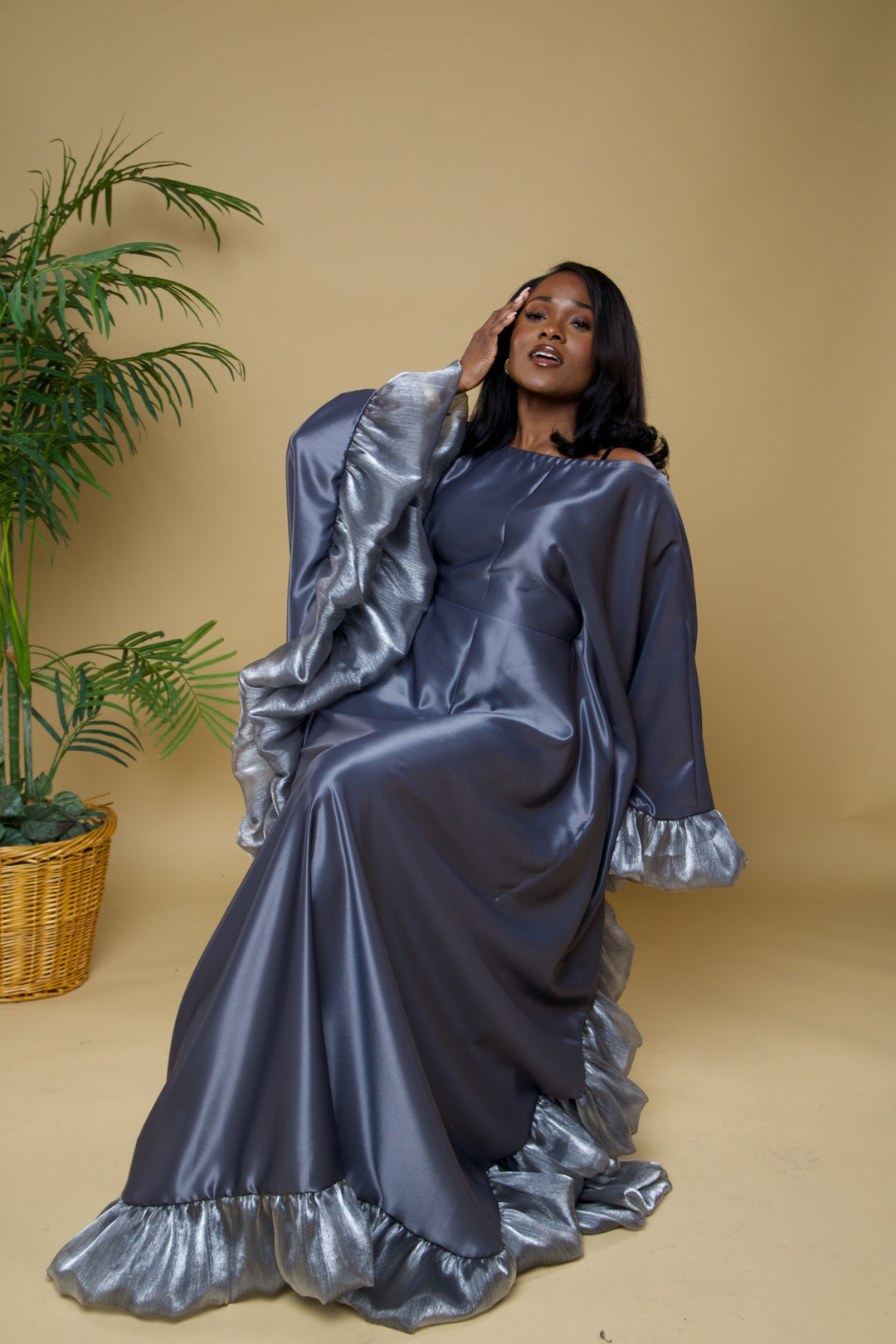 Luxe rich auntie bubu/kaftan gown