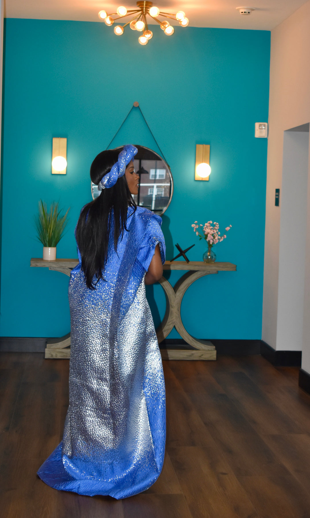 Luxe Brocade Bubu Gown✨🩵