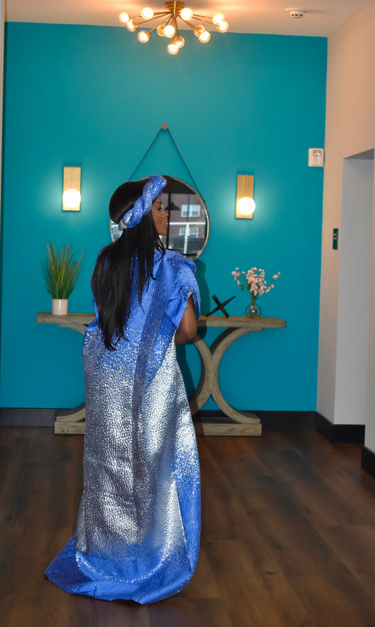 Luxe Brocade Bubu Gown✨🩵