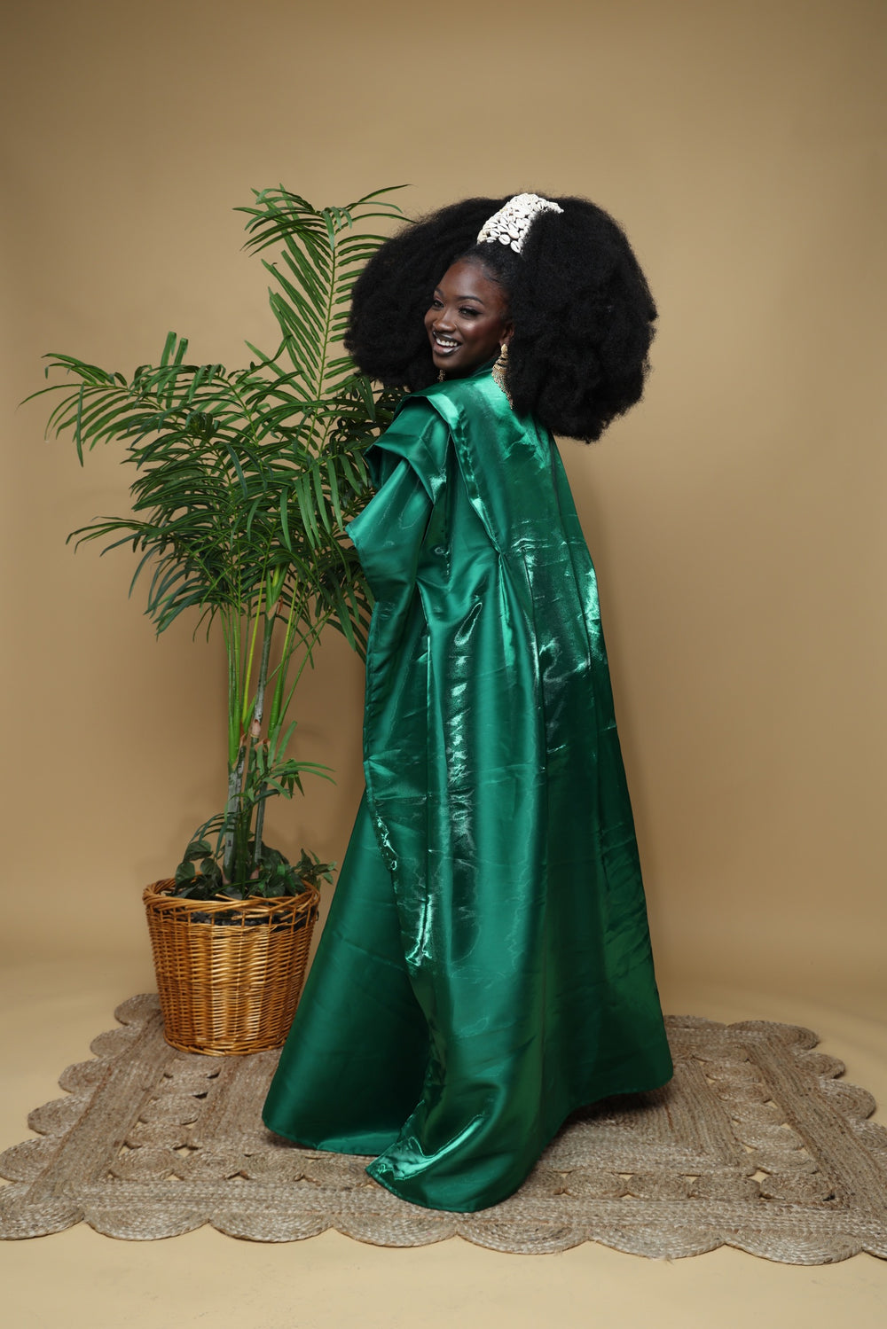 Liquid satin Bubu/kaftan gown. Rich auntie gown.