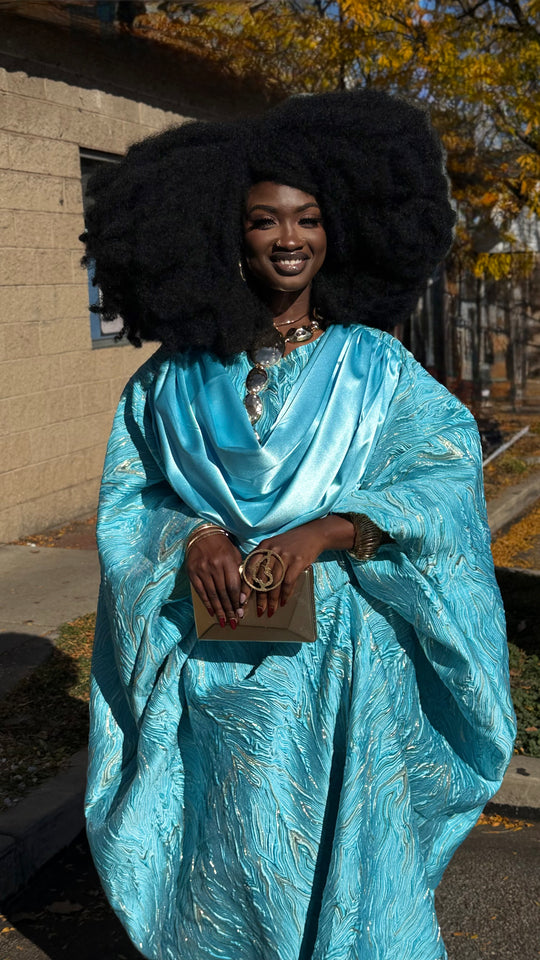 Luxe Premium Brocade Rich Aunty Bubu Gown.