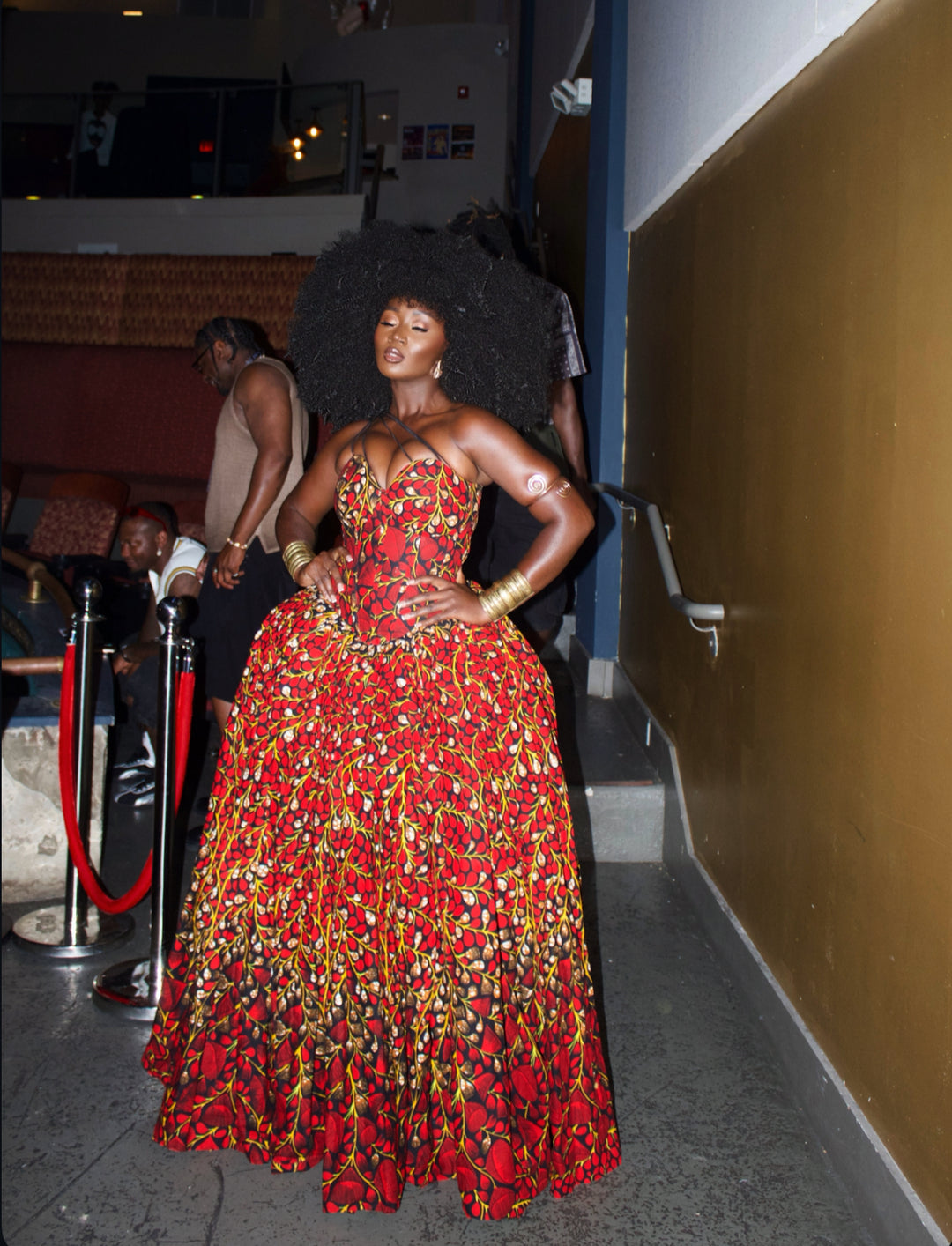 African Print Corset Ball Gown✨