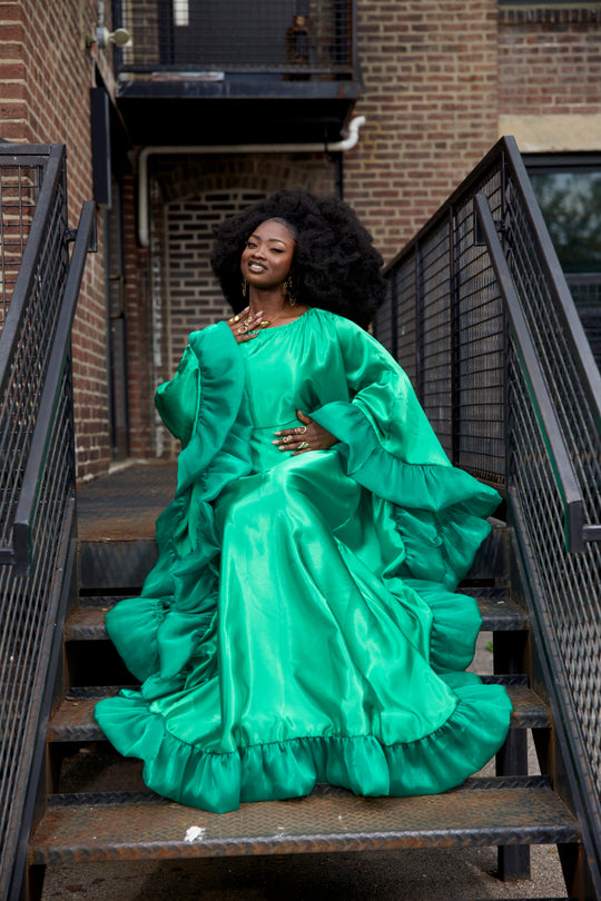 Luxe rich auntie bubu/kaftan gown