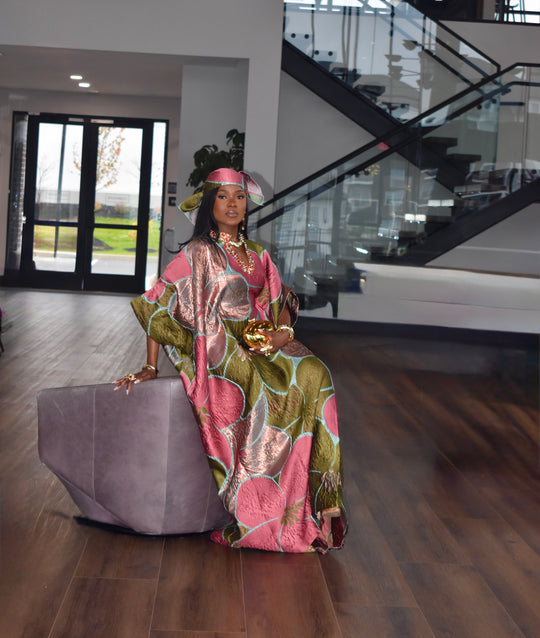 The Royal Petal Brocade Bubu Gown.🌸