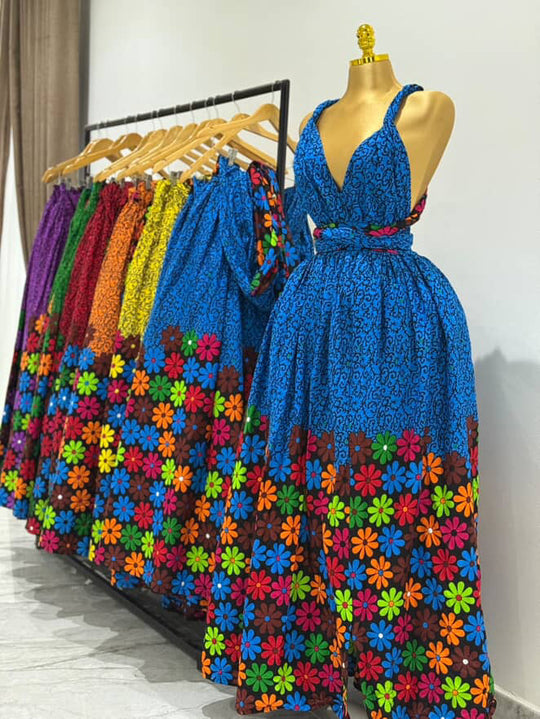 African print long infinity ♾️ maxi dress.