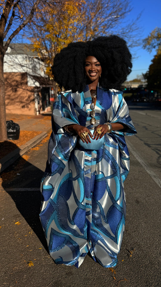 Luxe Premium Brocade Rich Aunty Bubu Gown.