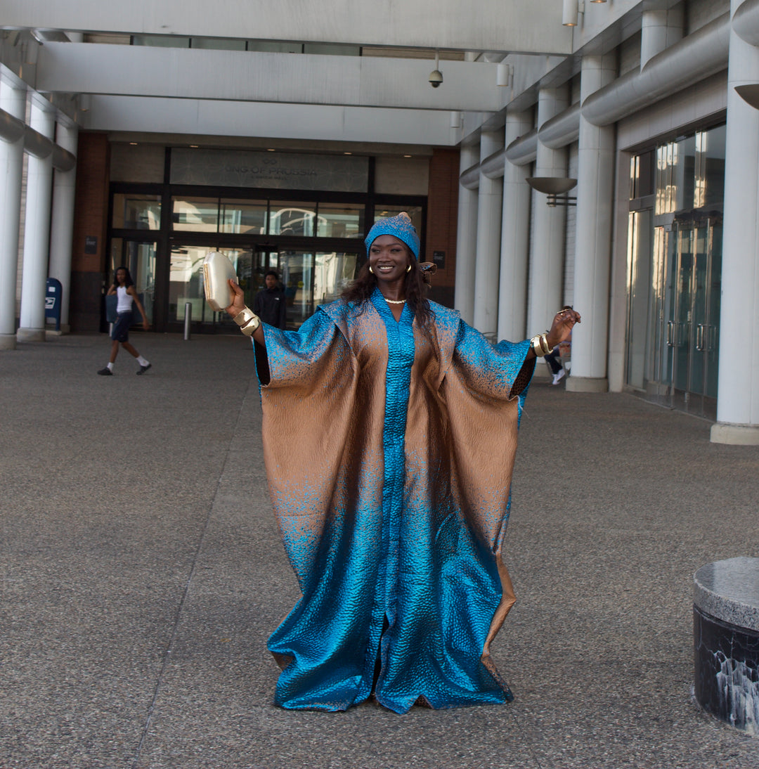 Luxe rich auntie bubu/kaftan gown