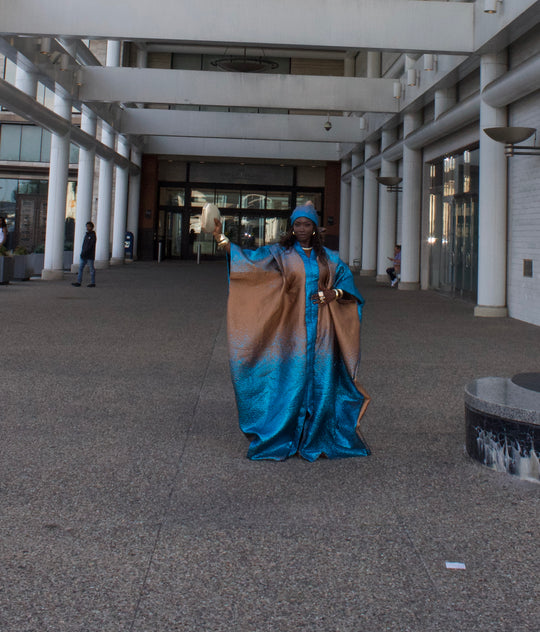 Luxe rich auntie bubu/kaftan gown