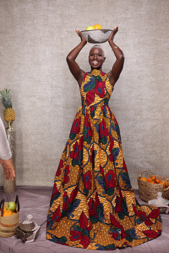 African print long maxi dress.💥