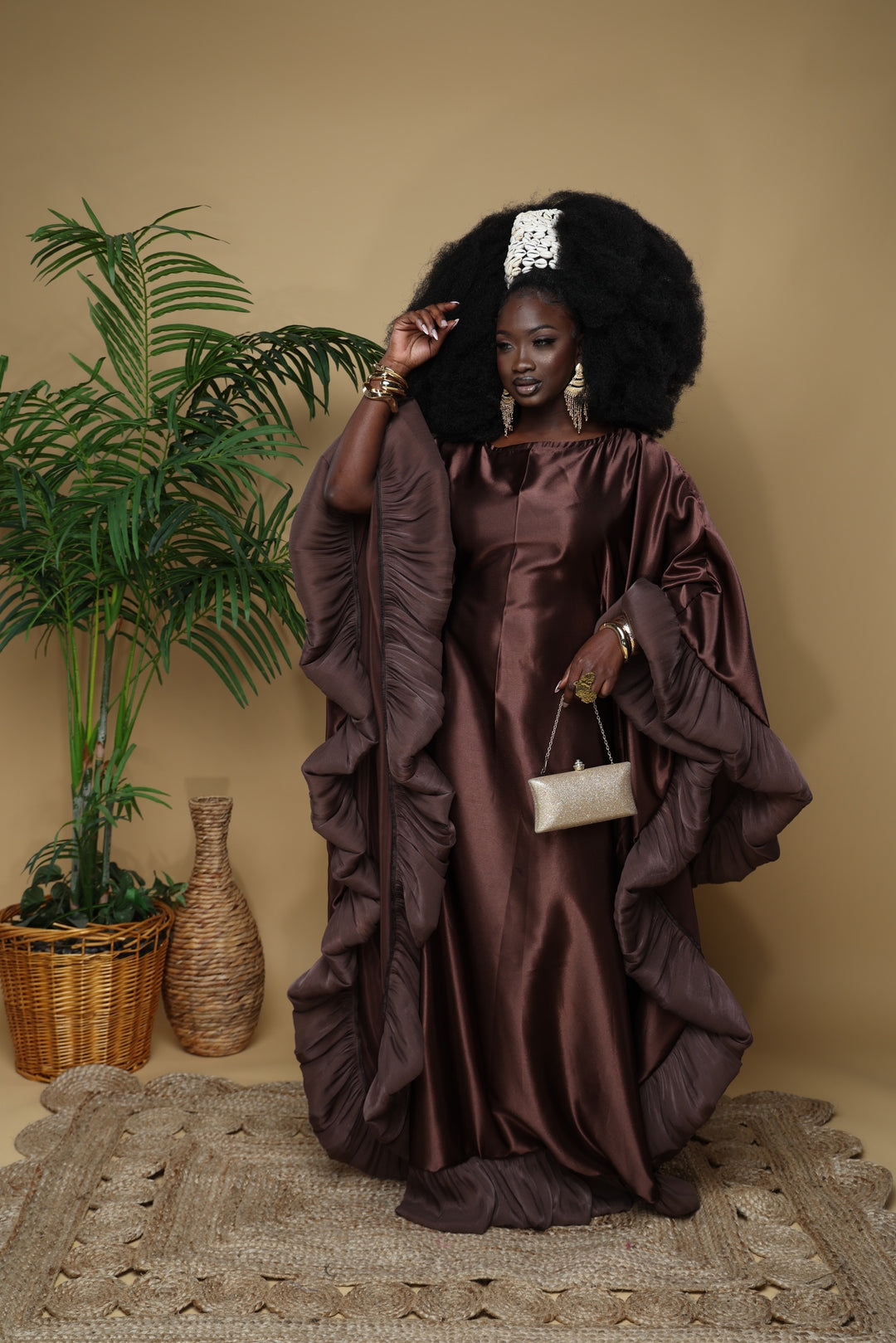 Luxe rich auntie Bubu/kaftan gown.