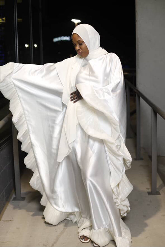 Luxe premium white 🤍 bubu/kaftan gown.