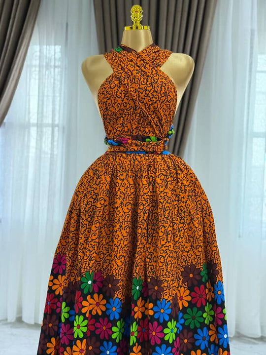 African print long infinity ♾️ maxi dress.