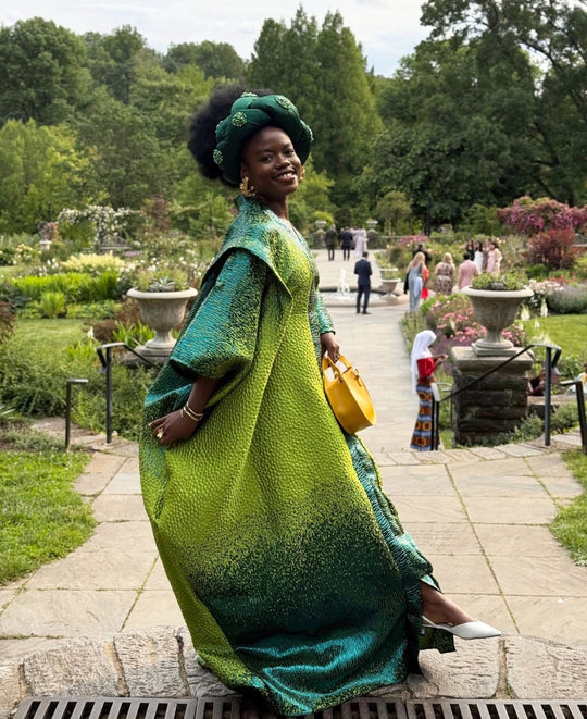 Luxe rich auntie bubu/kaftan gown