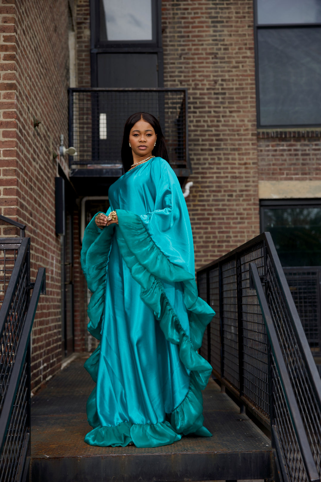 Luxe rich auntie bubu/kaftan gown