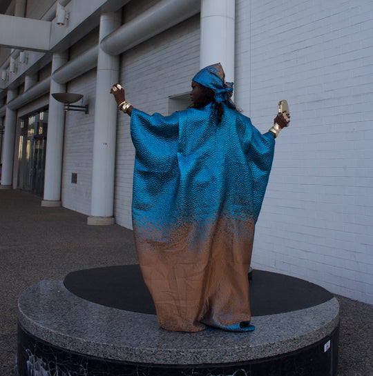 Luxe rich auntie bubu/kaftan gown