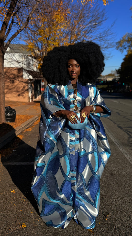 Luxe Premium Brocade Rich Aunty Bubu Gown.