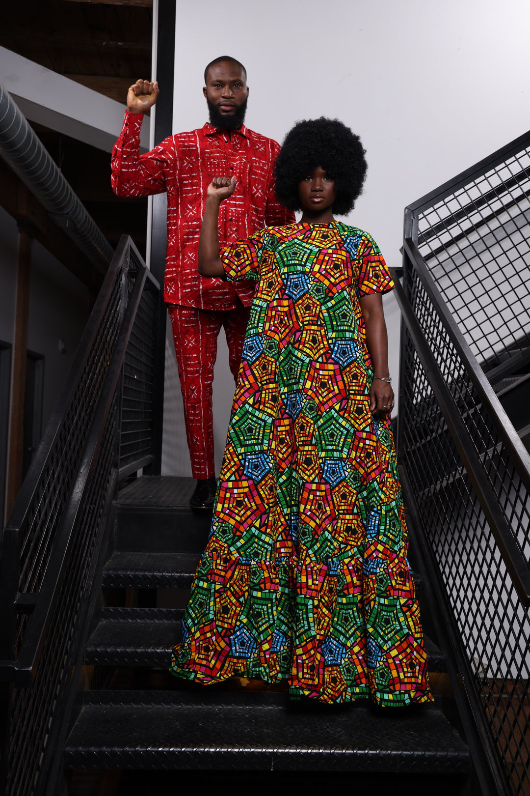 African print long maxi dress, Long African print Aline dress.