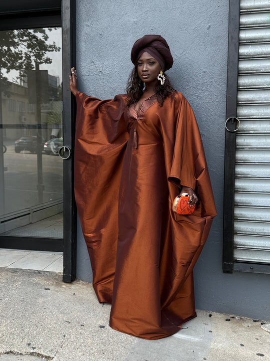 Luxe rich auntie bubu/kaftan gown