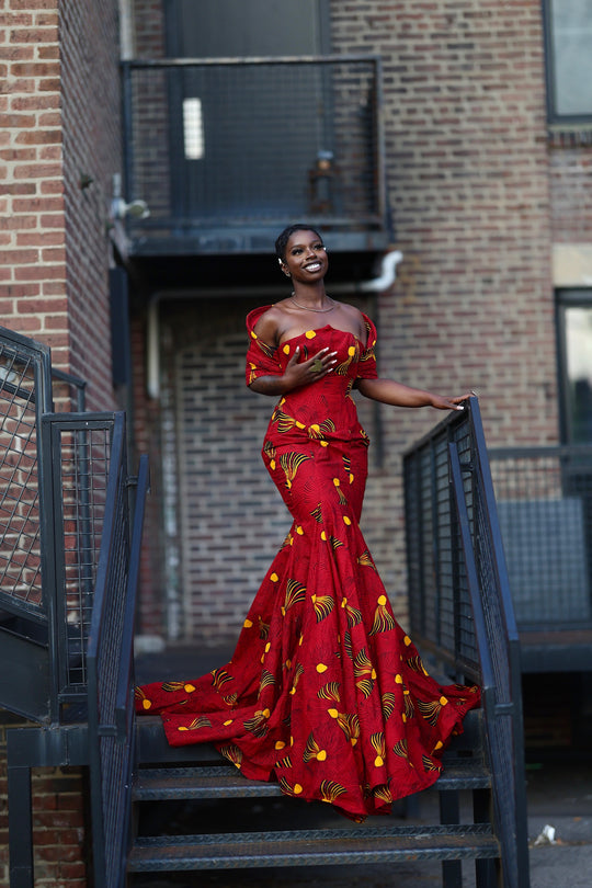 African Prom/Wedding Dress.