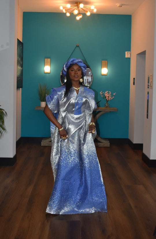 Luxe Brocade Bubu Gown✨🩵