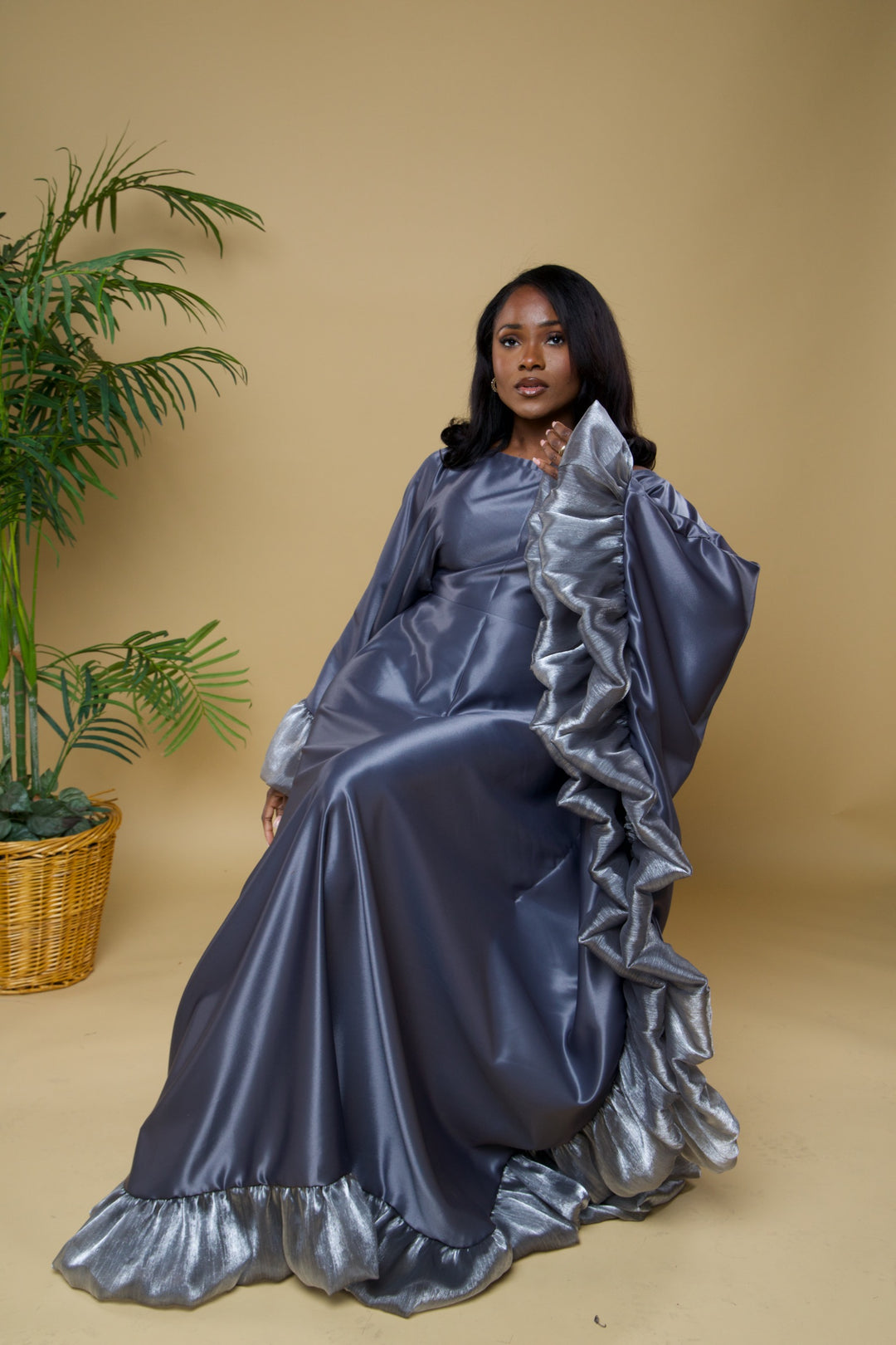 Luxe rich auntie bubu/kaftan gown