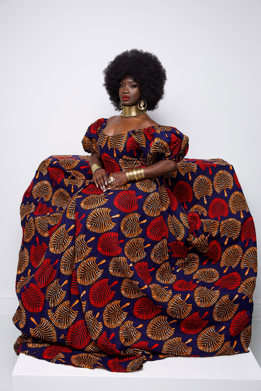 African print ball gown, African print long dresses 👗