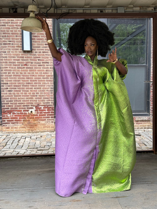 Luxe rice auntie bubu/kaftan gown