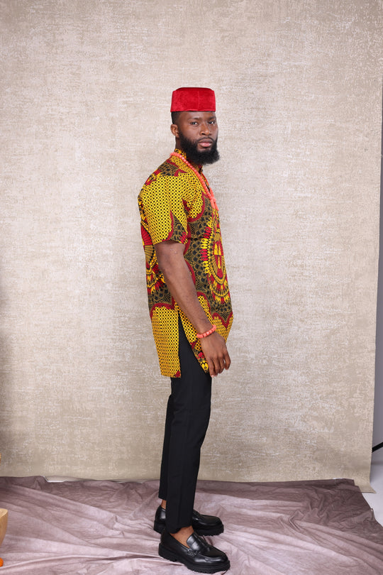 African print men shirt.