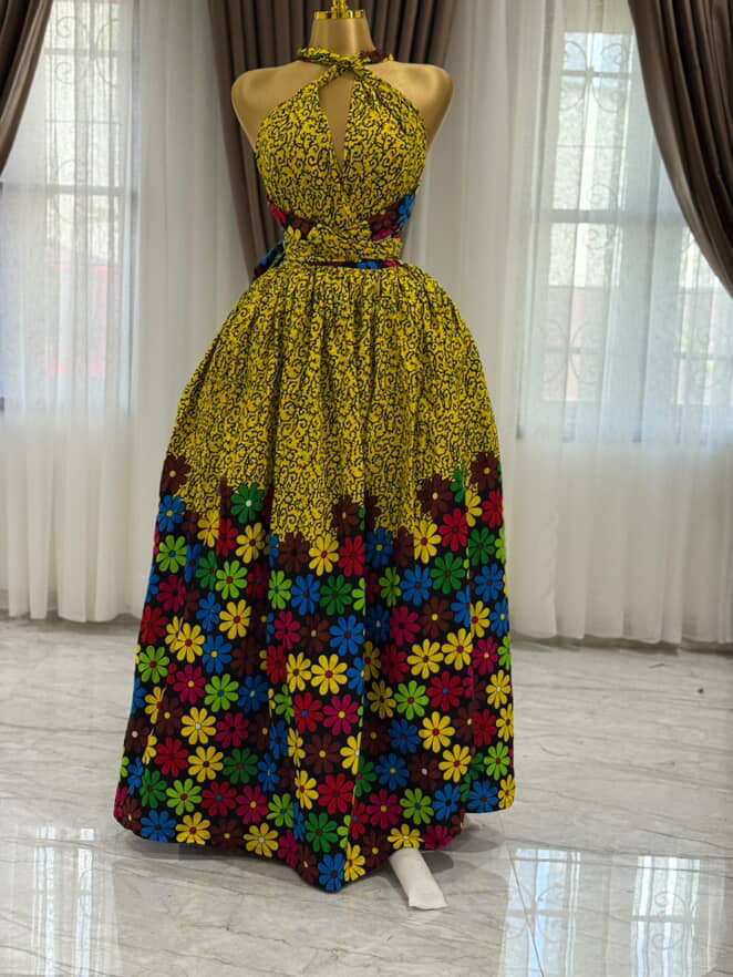 African print long infinity ♾️ maxi dress.