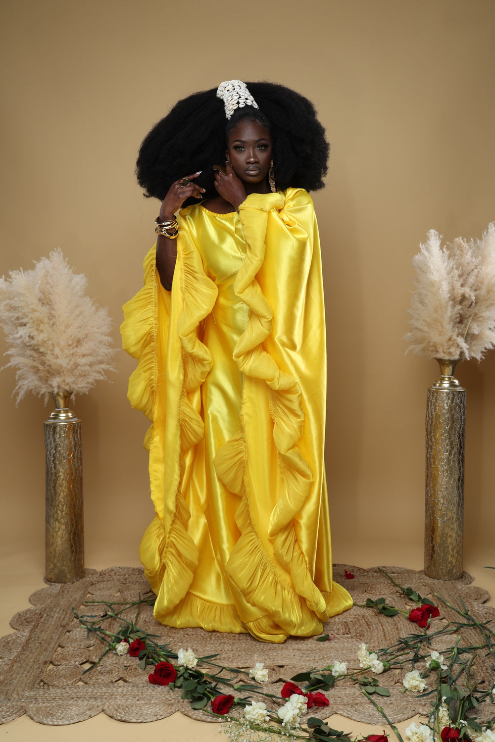 Luxe rich auntie Bubu/kaftan gown