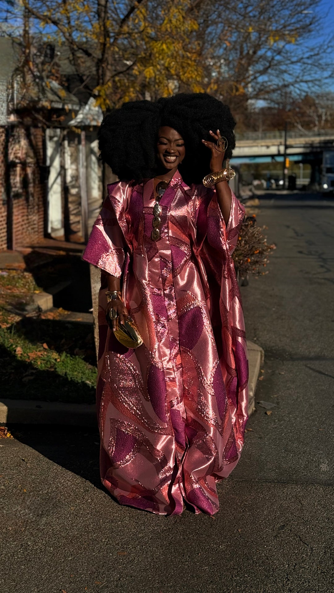 Luxe Premium Brocade Rich Auntie Bubu Gown