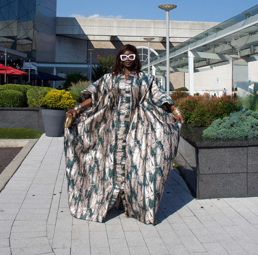 Luxe rich auntie bubu/kaftan gown