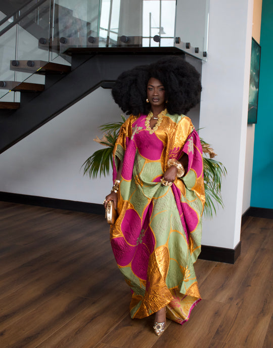 The Royal Petal Brocade Bubu Gown.