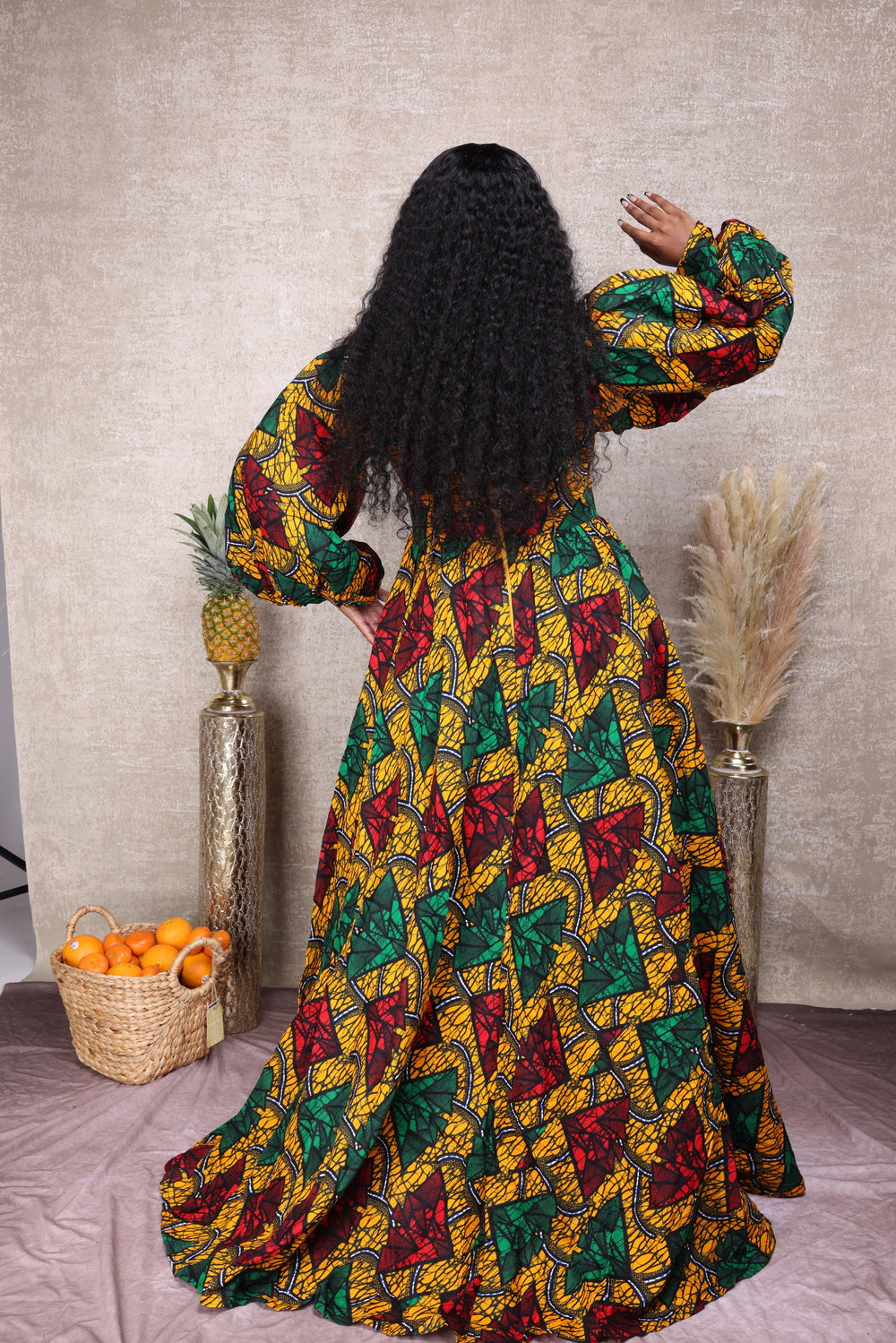 African print gown, African print long maxi dress.