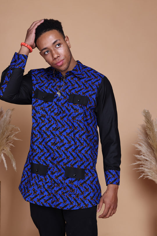 African print men shirt.