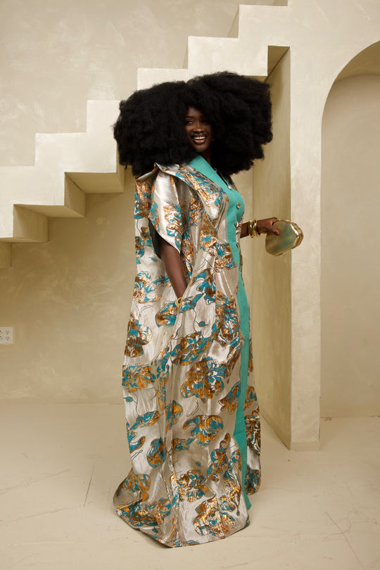 Luxury Premium Brocade Rich Auntie Bubu Gown