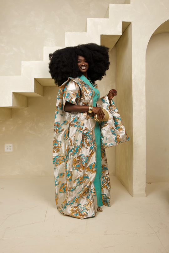 Luxury Premium Brocade Rich Auntie Bubu Gown