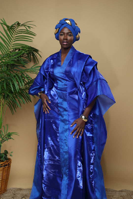 Liquid satin rich auntie Bubu/kaftan gowns.