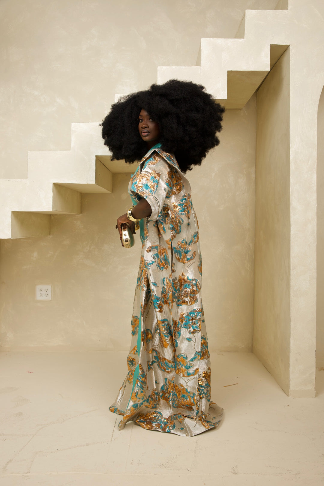 Luxury Premium Brocade Rich Auntie Bubu Gown