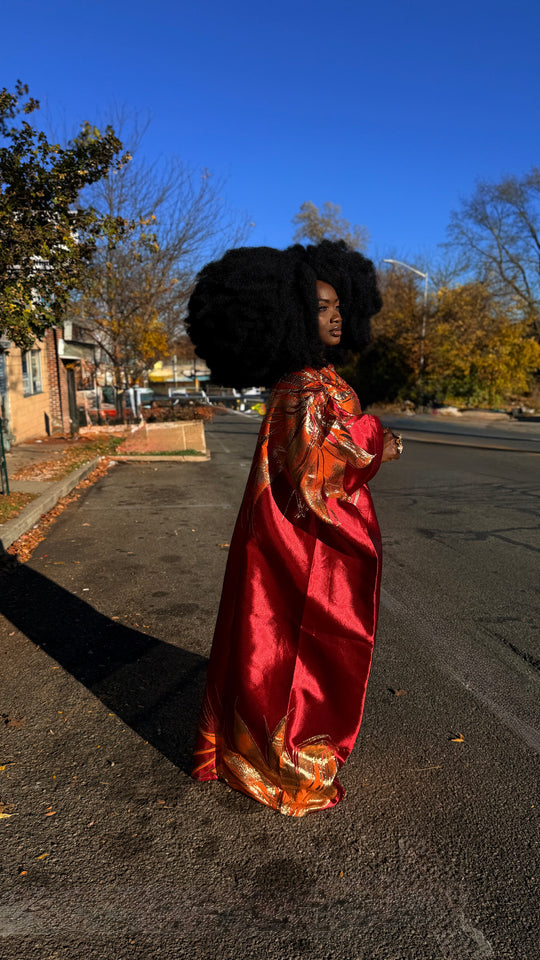 Luxe Premium Brocade Rich Auntie Bubu Gown.