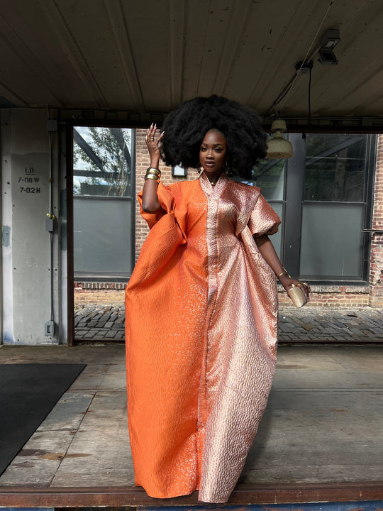 Luxe rice auntie bubu/kaftan gown