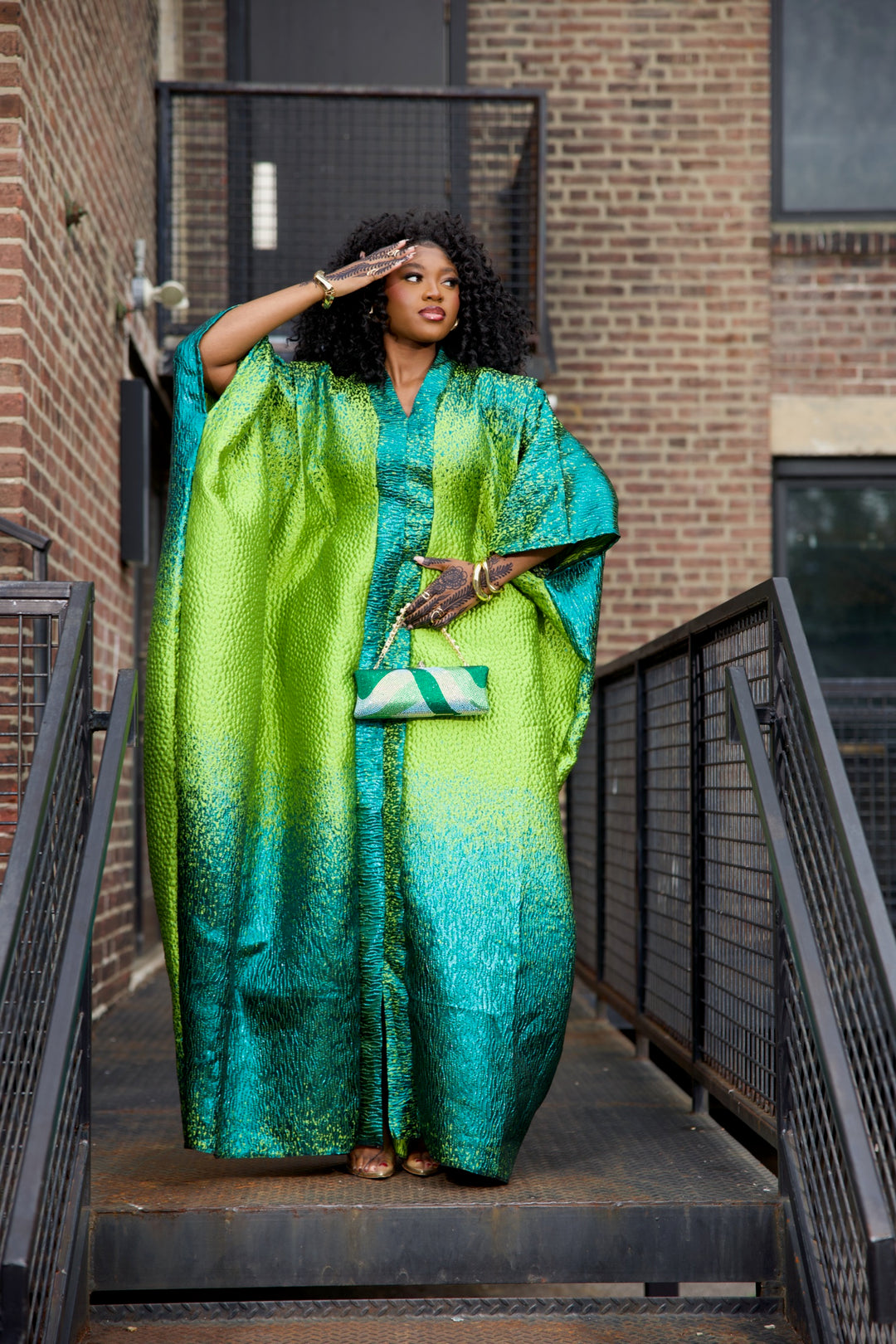 Luxe rich auntie bubu/kaftan gown