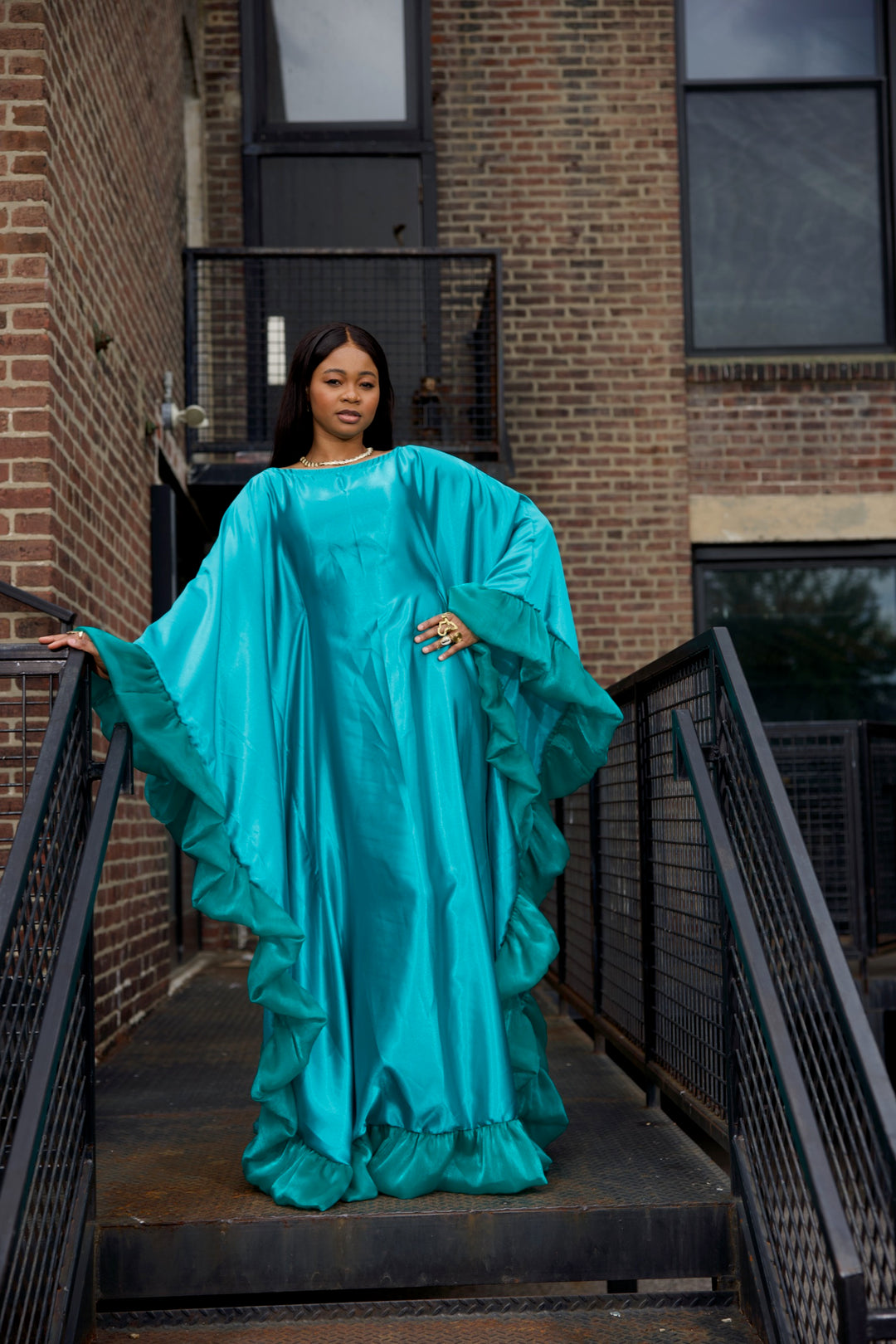 Luxe rich auntie bubu/kaftan gown